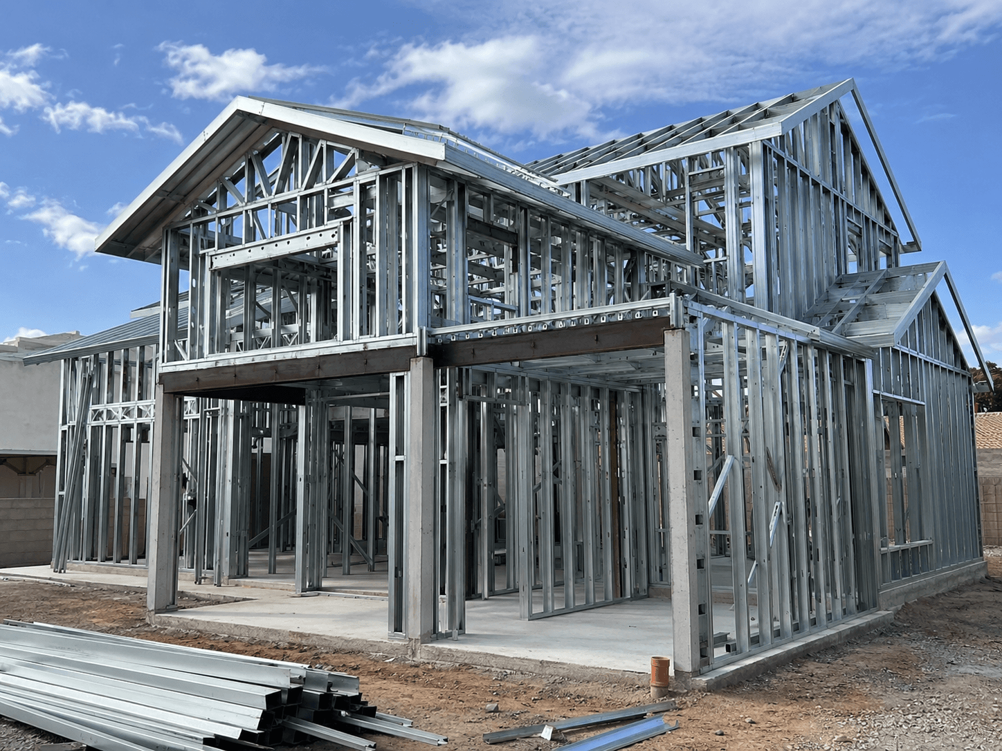 Imagem ilustrativa de casa em steel frame