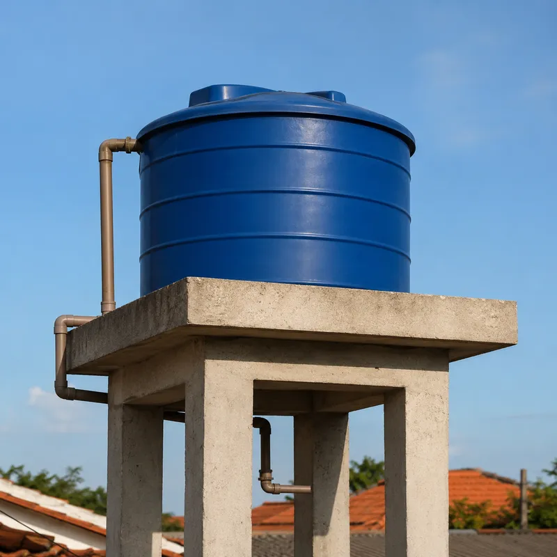 Imagem ilustrativa do artigo sobre Caixa d'Água residencial: Como Calcular o Tamanho Ideal por Pessoa, Casa e Autonomia